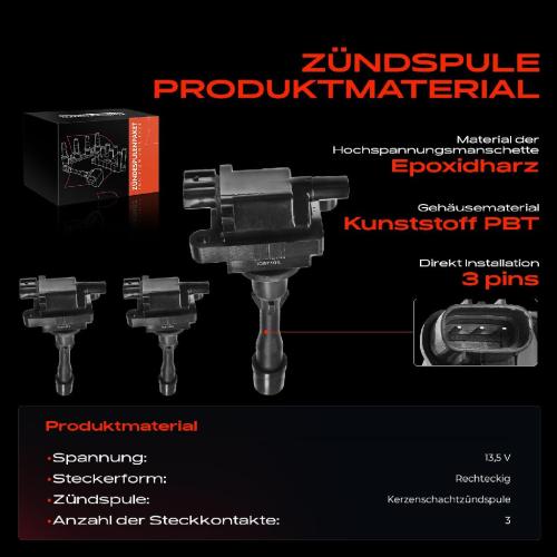 4x Zündmodul Zündspule für Daihatsu Applause II Schrägheck Terios Piaggio Porter Bus Kasten Bild 4x Zündmodul Zündspule für Daihatsu Applause II Schrägheck Terios Piaggio Porter Bus Kasten