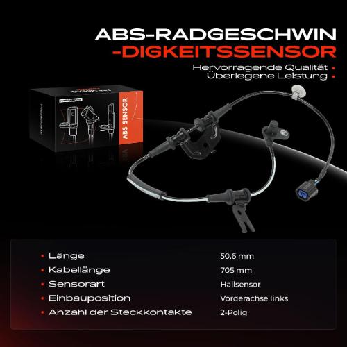 Frankberg 1x ABS Sensor Vorderachse links für Hyundai i10 BA IA i10 Stufenheck 1.0L 1.2L 2013-2019 Bild Frankberg 1x ABS Sensor Vorderachse links für Hyundai i10 BA IA i10 Stufenheck 1.0L 1.2L 2013-2019