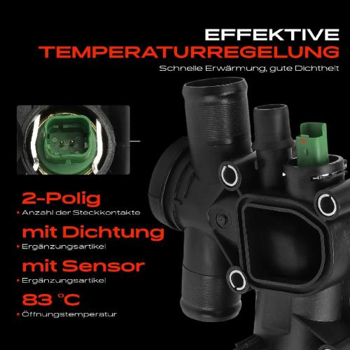 Frankberg 1x Thermostat Kühlmittel für Ford Focus II Turnier Galaxy S-Max Peugeot 308 I 2.0L Bild Frankberg 1x Thermostat Kühlmittel für Ford Focus II Turnier Galaxy S-Max Peugeot 308 I 2.0L