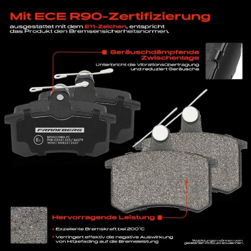 4x Bremsbeläge Hinterachse für Audi 100 Avant 200 80 90 A4 A6 A8 Cabriolet Coupe Quattro V8 Bild 4x Bremsbeläge Hinterachse für Audi 100 Avant 200 80 90 A4 A6 A8 Cabriolet Coupe Quattro V8
