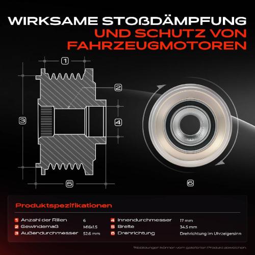 1x Generatorfreilauf Lichtmaschine für Porsche 911 Cabriolet Boxster 911 Targa Bild 1x Generatorfreilauf Lichtmaschine für Porsche 911 Cabriolet Boxster 911 Targa