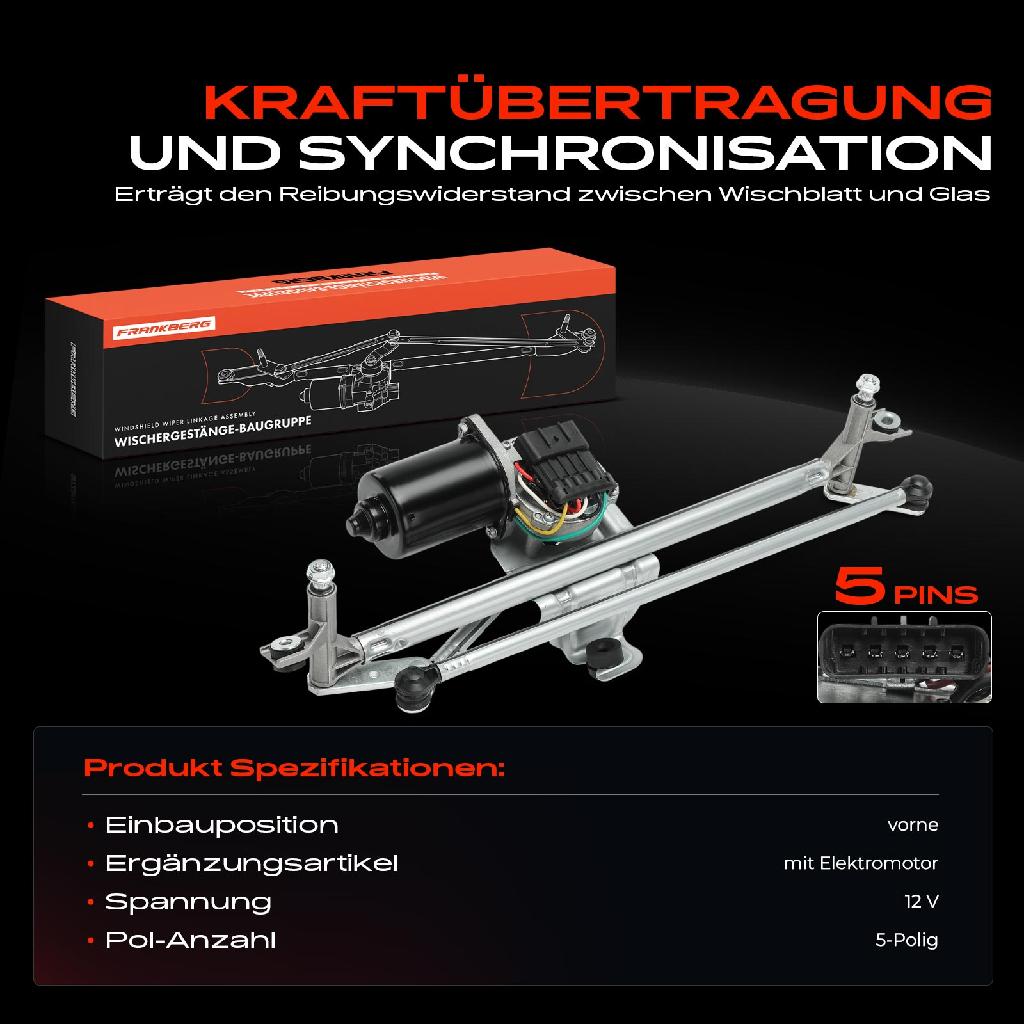 Frankberg 1x Wischerarm Scheibenwischer Vorne für Opel Corsa C Tigra Twintop X01 1.2L