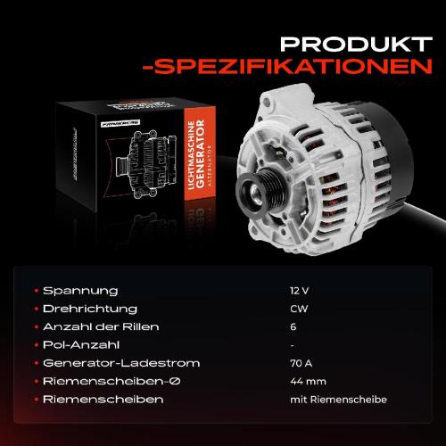 1x Lichtmaschine Generator für Mercedes-Benz SL R129 C140 W210 4.2L-6.0L 1992-2001 Bild 1x Lichtmaschine Generator für Mercedes-Benz SL R129 C140 W210 4.2L-6.0L 1992-2001