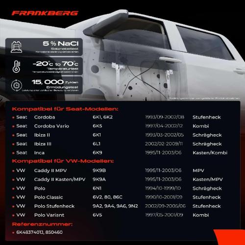 Frankberg 1x Fensterheber Vorne Links f r VW Polo 6N Seat Ibiza Cordoba Bild Frankberg 1x Fensterheber Vorne Links f r VW Polo 6N Seat Ibiza Cordoba