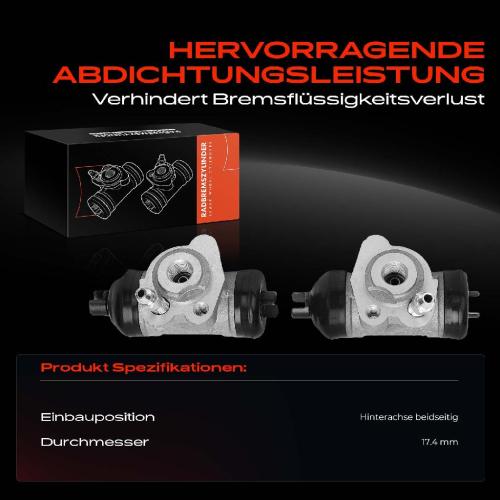 2x Radbremszylinder Hinten für Toyota IQ Daihatsu Cuore VII Sirion Bild 2x Radbremszylinder Hinten für Toyota IQ Daihatsu Cuore VII Sirion