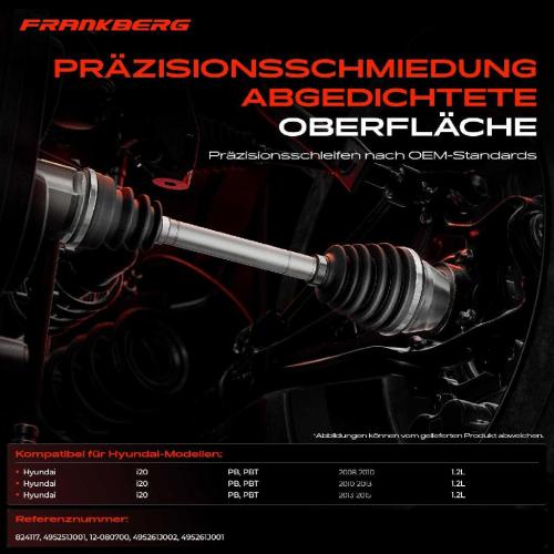 1x Antriebswelle Gelenksatz Vorderachse für Hyundai i20 PB PBT 1.2L 2008-2015 Bild 1x Antriebswelle Gelenksatz Vorderachse für Hyundai i20 PB PBT 1.2L 2008-2015