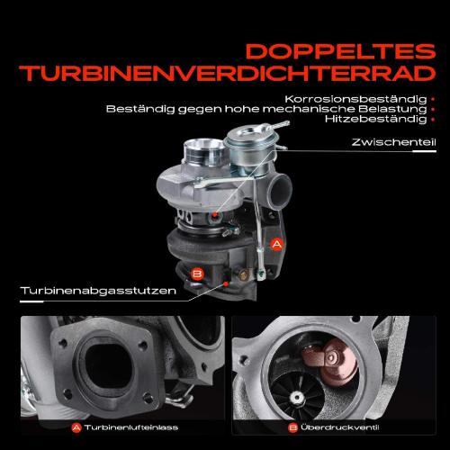 Frankberg 1x Abgasturbolader für Volvo S60 I 384 S80 I 184 V70 I 875 876 V70 II 285 XC70 Cross Country 295 Bild Frankberg 1x Abgasturbolader für Volvo S60 I 384 S80 I 184 V70 I 875 876 V70 II 285 XC70 Cross Country 295