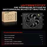 1x Motorkühller Einfachlüfter mit Kühlerlüfterrahmen Fiat 500L 351 352 1.4L Bj ab 2012