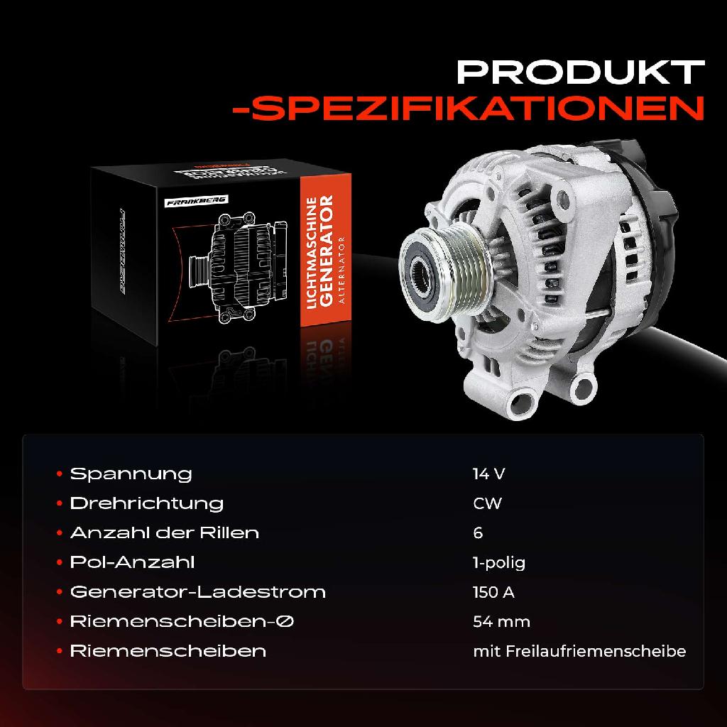 1x Lichtmaschine Generator für Land Rover Discovery IV Range Rover Sport 3.0L