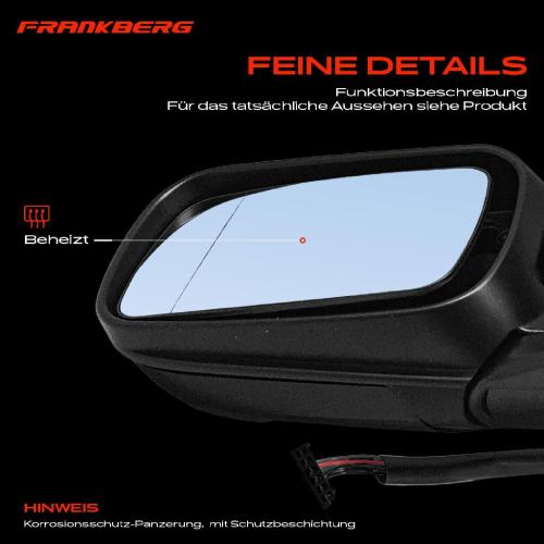 Frankberg 1x Außenspiegel Links für BMW 3er 3er Touring E46 1998-2005 Bild Frankberg 1x Außenspiegel Links für BMW 3er 3er Touring E46 1998-2005