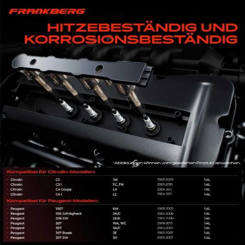 Frankberg 1x Zündmodul Zündspule für Citroën C2 C3 I C4 Coupe Peugeot 1007 206 Schrägheck SW 207 307 Break 2003-2013 Bild Frankberg 1x Zündmodul Zündspule für Citroën C2 C3 I C4 Coupe Peugeot 1007 206 Schrägheck SW 207 307 Break 2003-2013