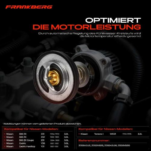 1x Thermostat Kühlmittel für Nissan 300 ZX Z31 Z32 Cedric Y30 Y31 Terrano 3.0L Bild 1x Thermostat Kühlmittel für Nissan 300 ZX Z31 Z32 Cedric Y30 Y31 Terrano 3.0L