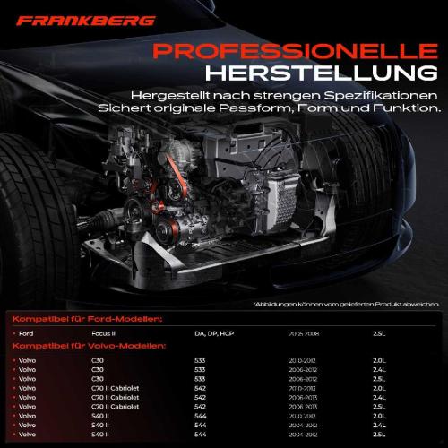 Frankberg 1x Spannrolle Riemenspanner für Volvo C30 C70 II Cabriolet S40 II V50 Ford Focus II Bild Frankberg 1x Spannrolle Riemenspanner für Volvo C30 C70 II Cabriolet S40 II V50 Ford Focus II