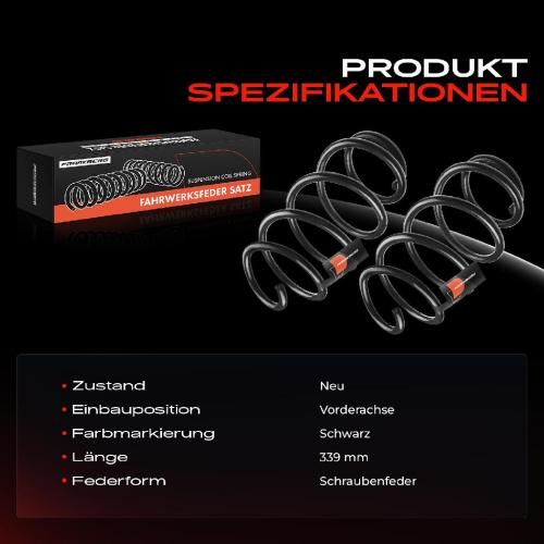 Frankberg 2x Fahrwerksfeder Vorderachse f r VW Tiguan 5N Caddy III Caddy IV SA 2C 2007-2020 Bild Frankberg 2x Fahrwerksfeder Vorderachse f r VW Tiguan 5N Caddy III Caddy IV SA 2C 2007-2020