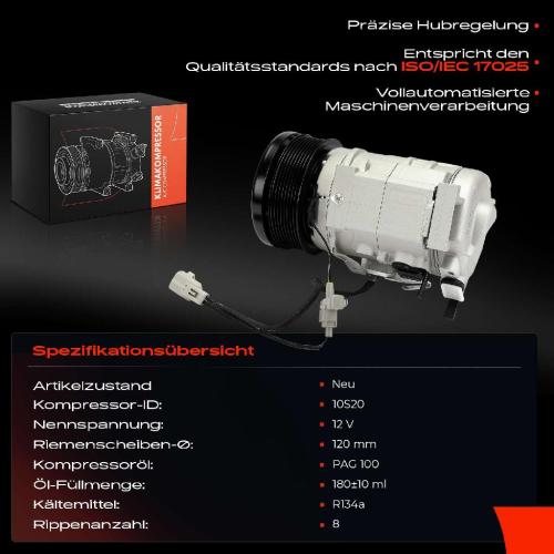 1x Klimakompressor für Toyota Land Cruiser 200 J2 4.5L 4.6L Bj ab 2007 Bild 1x Klimakompressor für Toyota Land Cruiser 200 J2 4.5L 4.6L Bj ab 2007