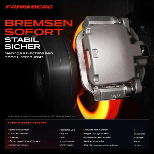 1x Bremssattel Vorderachse Links für Mercedes-Benz M-Klasse W163 2.3L 2.7L 3.2L 4.3L 1998-2000 Bild 1x Bremssattel Vorderachse Links für Mercedes-Benz M-Klasse W163 2.3L 2.7L 3.2L 4.3L 1998-2000