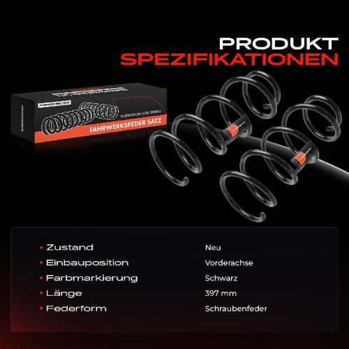 Frankberg 2x Fahrwerksfeder Vorderachse für Citroën Jumpy VF7 Peugeot Expert Tepee VF3X 2.0L 2007-2016 Bild Frankberg 2x Fahrwerksfeder Vorderachse für Citroën Jumpy VF7 Peugeot Expert Tepee VF3X 2.0L 2007-2016