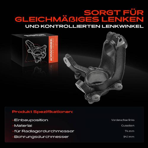 Frankberg 1x Achsschenkel Radaufhängung Vorderachse Links für VW Golf IV Bora Audi A3 Seat Skoda Bild Frankberg 1x Achsschenkel Radaufhängung Vorderachse Links für VW Golf IV Bora Audi A3 Seat Skoda