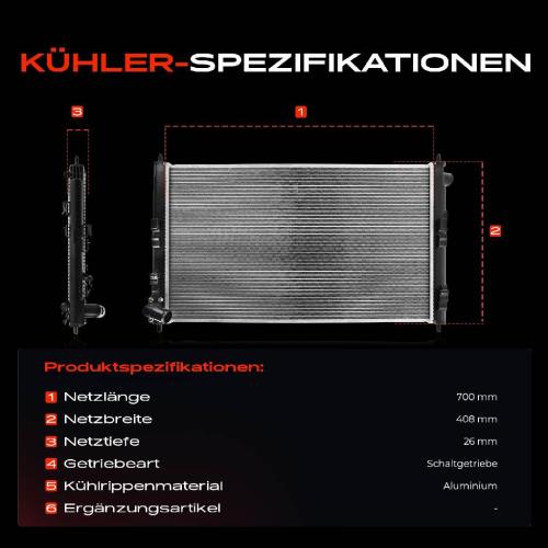 Frankberg 1x Kühler Wasserkühler Motorkühler für Mitsubishi Lancer 8 Peugeot 4008 Citroën Bild Frankberg 1x Kühler Wasserkühler Motorkühler für Mitsubishi Lancer 8 Peugeot 4008 Citroën