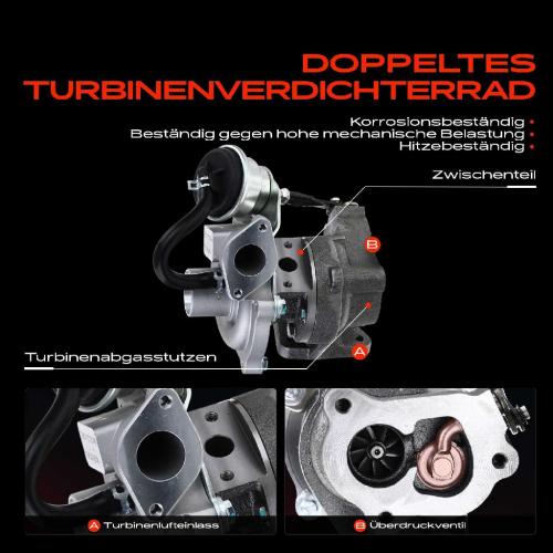 Frankberg 1x Abgasturbolader für Fiat 500 C Doblo Kasten/MPV Fiorino Grande Punto Idea Panda Kasten/Schrägheck Lancia Bild Frankberg 1x Abgasturbolader für Fiat 500 C Doblo Kasten/MPV Fiorino Grande Punto Idea Panda Kasten/Schrägheck Lancia