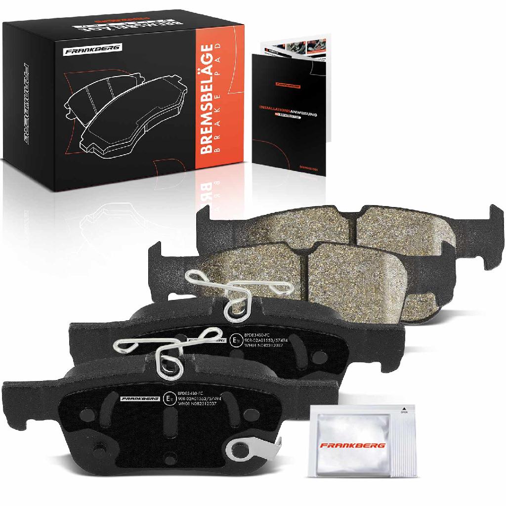 Frankberg 4x Bremsbeläge Hinterachse für Ford Focus IV Stufenheck Turnier Galaxy Kuga II Mondeo V Schrägheck S-Max