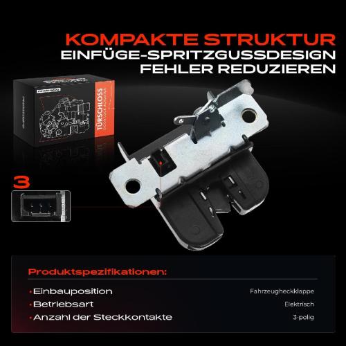 1x Türschloss Fahrzeugheckklappe für VW Transporter T5 Bus Kasten 7H 7J Bild 1x Türschloss Fahrzeugheckklappe für VW Transporter T5 Bus Kasten 7H 7J