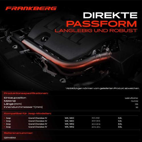 1x Kühlerschlauch Turboschlauch für Jeep Grand Cherokee IV WK WK2 3.0L 2011-2015 Bild 1x Kühlerschlauch Turboschlauch für Jeep Grand Cherokee IV WK WK2 3.0L 2011-2015