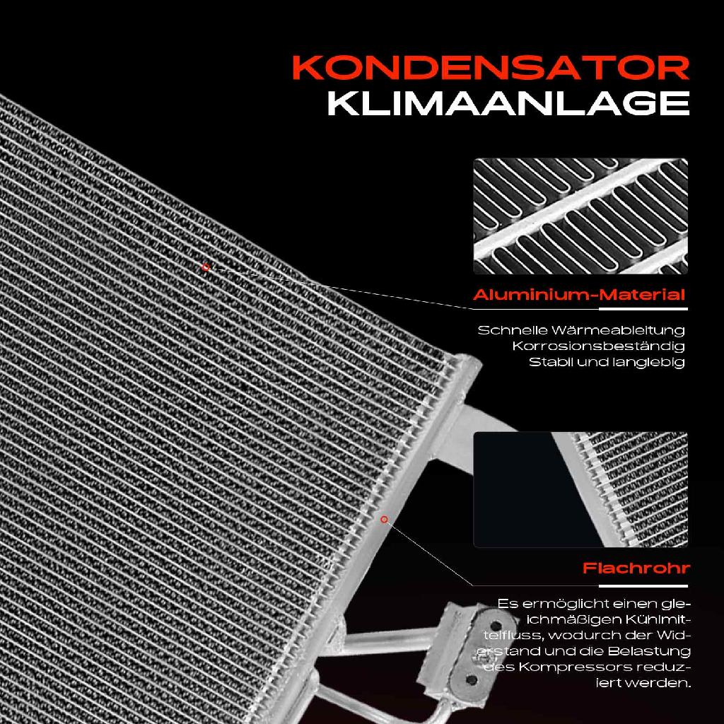 1x Kondensator Klimaanlage für Nissan NP300 Navara Bj ab 2015