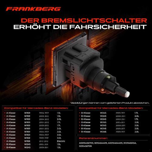 1x Bremslichtschalter für Mercedes-Benz W169 W245 W211 S211 C219 Sprinter B906 B906 Bild 1x Bremslichtschalter für Mercedes-Benz W169 W245 W211 S211 C219 Sprinter B906 B906