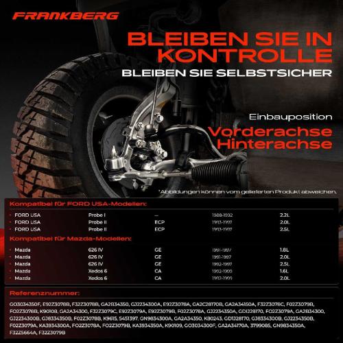 1x Querlenker Satz Vorderachse für FORD USA Probe I II Mazda 626 IV Hatchback Xedos 6 2.5L 1.6L 1988-1999 Bild 1x Querlenker Satz Vorderachse für FORD USA Probe I II Mazda 626 IV Hatchback Xedos 6 2.5L 1.6L 1988-1999