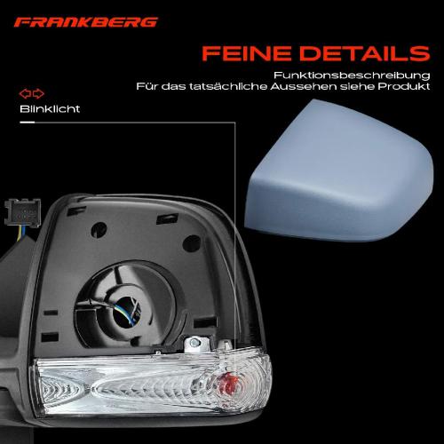 Frankberg 1x Außenspiegel Links für Fiat Doblo MPV 263 1.2L 1.4L 1.6L 2.0L Bj ab 2010 Bild Frankberg 1x Außenspiegel Links für Fiat Doblo MPV 263 1.2L 1.4L 1.6L 2.0L Bj ab 2010