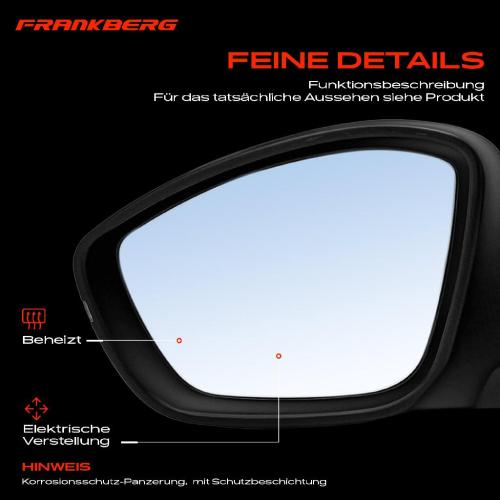 Frankberg 1x Außenspiegel Links für Peugeot 308 II L3 LB LH LP LW L4 LC LJ LR LX 2013-2021 Bild Frankberg 1x Außenspiegel Links für Peugeot 308 II L3 LB LH LP LW L4 LC LJ LR LX 2013-2021