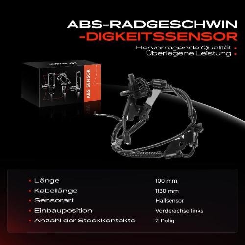 Frankberg 1x ABS Sensor Vorderachse links f r KIA Carens I FC FJ Carens III MPV UN 2.0L 1.6L 2005-2013 Bild Frankberg 1x ABS Sensor Vorderachse links f r KIA Carens I FC FJ Carens III MPV UN 2.0L 1.6L 2005-2013