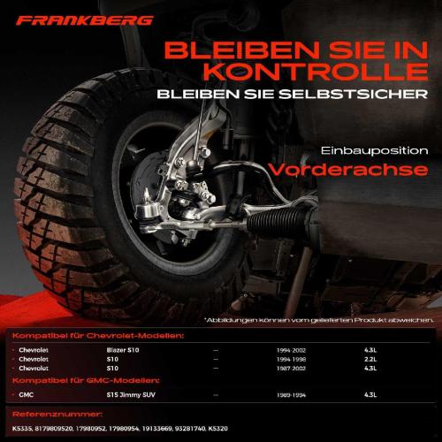 4x Traggelenk Vorderachse für Chevrolet Blazer S10 Pick-up GMC S15 Jimmy SUV 4.3L 2.2L 1987-2002 Bild 4x Traggelenk Vorderachse für Chevrolet Blazer S10 Pick-up GMC S15 Jimmy SUV 4.3L 2.2L 1987-2002
