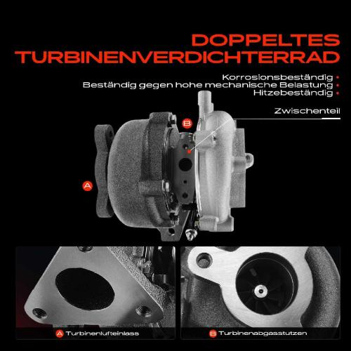 1x Abgasturbolader für Nissan Almera II Hatchback N16 Almera Tino V10 Primera Hatchback P12 Primera Kombi WP12 Bild 1x Abgasturbolader für Nissan Almera II Hatchback N16 Almera Tino V10 Primera Hatchback P12 Primera Kombi WP12
