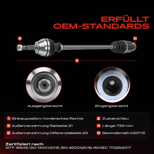 Frankberg 1x Antriebswelle Vorderachse Rechts für Renault Twingo I C06 1.2L 1993-2002 Bild Frankberg 1x Antriebswelle Vorderachse Rechts für Renault Twingo I C06 1.2L 1993-2002