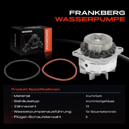 Frankberg 1x Wasserpumpe Kühlwasserpumpe für Nissan Cefiro II Maxima/Maxima QX IV A32 A33 Bild Frankberg 1x Wasserpumpe Kühlwasserpumpe für Nissan Cefiro II Maxima/Maxima QX IV A32 A33