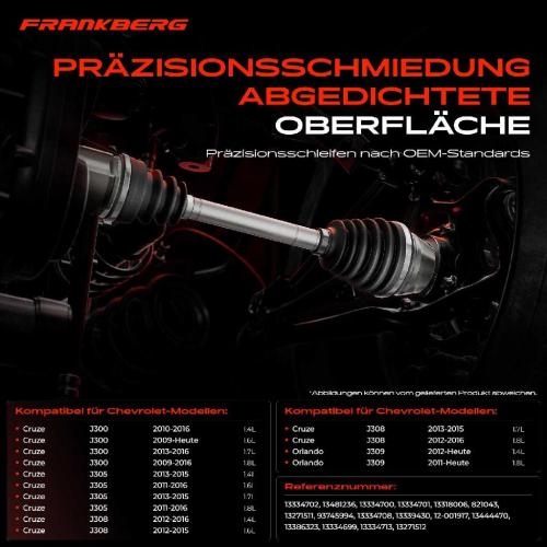 1x Antriebswelle Gelenksatz Vorderachse für Chevrolet Cruze J300 J305 J308 Orlando Bild 1x Antriebswelle Gelenksatz Vorderachse für Chevrolet Cruze J300 J305 J308 Orlando