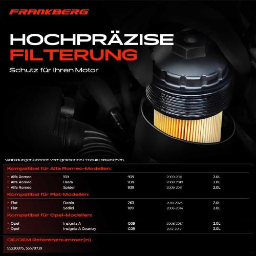 1x Ölfiltergehäuse für Alfa Romeo 159 Fiat Doblo Spider Opel Insignia A G09 2.0L Bild 1x Ölfiltergehäuse für Alfa Romeo 159 Fiat Doblo Spider Opel Insignia A G09 2.0L