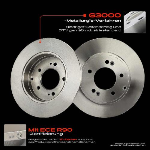 2x Bremsscheiben Hinterachse für Hyundai Grandeur iX35 Sonata V VI KIA Cadenza I Opirus Optima Bild 2x Bremsscheiben Hinterachse für Hyundai Grandeur iX35 Sonata V VI KIA Cadenza I Opirus Optima