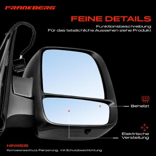 1x Außenspiegel Rechts für Citroën Jumpy Kasten Fiat Scudo Bus Pritsche Peugeot Expert Bild 1x Außenspiegel Rechts für Citroën Jumpy Kasten Fiat Scudo Bus Pritsche Peugeot Expert