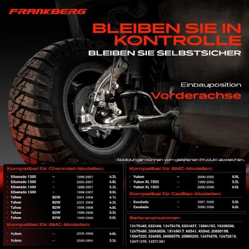 1x Querlenker Satz Vorderachse für Cadillac Escalade Crew Cab Pick-up Chevrolet Silverado 1500 Crew Cab Pick-up Bild 1x Querlenker Satz Vorderachse für Cadillac Escalade Crew Cab Pick-up Chevrolet Silverado 1500 Crew Cab Pick-up