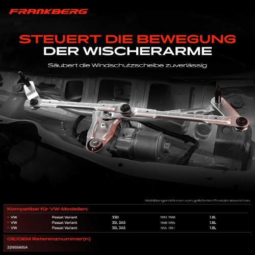 Frankberg 1x Wischergestänge Vorne für VW Passat Variant 33B 1.8L Bild Frankberg 1x Wischergestänge Vorne für VW Passat Variant 33B 1.8L