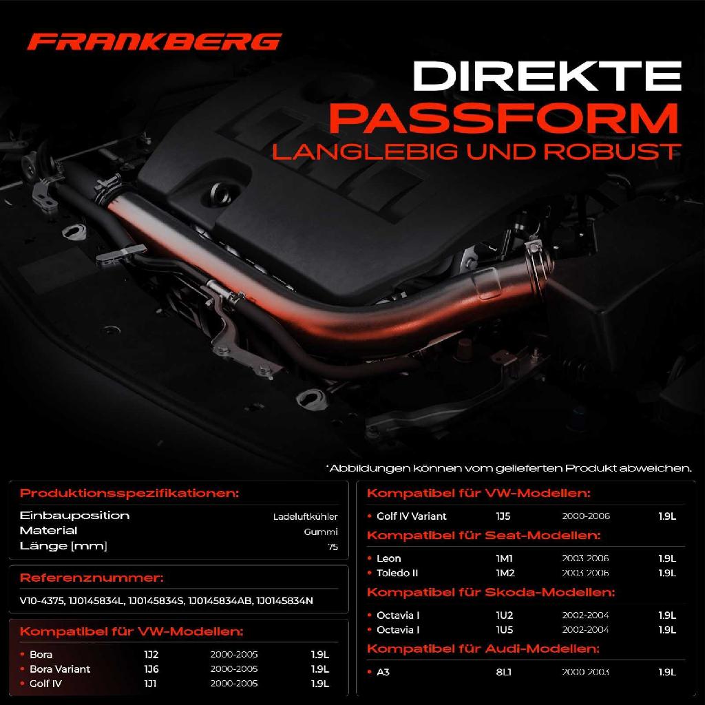 1x Kühlerschlauch Turboschlauch für VW Golf IV IV Audi A3 Seat Leon Toledo II Skoda Octavia I I Combi