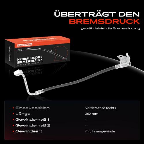 1x Bremsschlauch Bremsschläuche Vorderachse Rechts für Jeep Commander XH XK Grand Cherokee II III WH WK Bild 1x Bremsschlauch Bremsschläuche Vorderachse Rechts für Jeep Commander XH XK Grand Cherokee II III WH WK