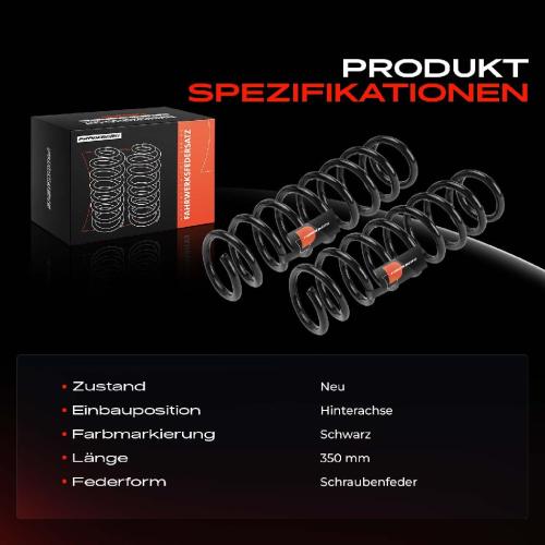 2x Fahrwerksfeder Hinterachse für Mitsubishi Outlander III GFW GGW ZJ ZK ZL Bj ab 2012 Bild 2x Fahrwerksfeder Hinterachse für Mitsubishi Outlander III GFW GGW ZJ ZK ZL Bj ab 2012