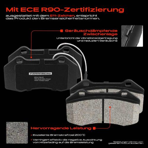 4x Bremsbeläge Vorderachse für Alfa Romeo 4C Spider Mito Stelvio Fiat 500/595/695 500C/595C/695C Punto Evo Bild 4x Bremsbeläge Vorderachse für Alfa Romeo 4C Spider Mito Stelvio Fiat 500/595/695 500C/595C/695C Punto Evo