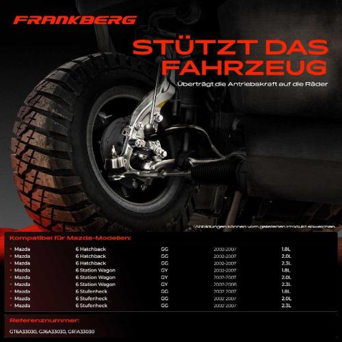 Frankberg 1x Achsschenkel Radaufhängung Vorderachse Links für Mazda 6 Hatchback Stufenheck GG Bild Frankberg 1x Achsschenkel Radaufhängung Vorderachse Links für Mazda 6 Hatchback Stufenheck GG