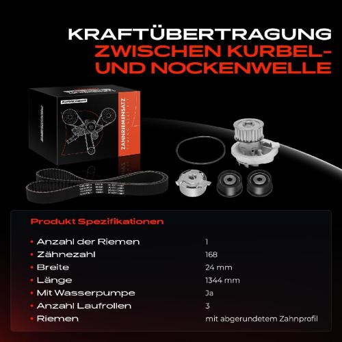 1x Zahnriemensatz Zahnriemen Wasserpumpe für Opel Astra G CC T98 Speedster Zafira A Bild 1x Zahnriemensatz Zahnriemen Wasserpumpe für Opel Astra G CC T98 Speedster Zafira A