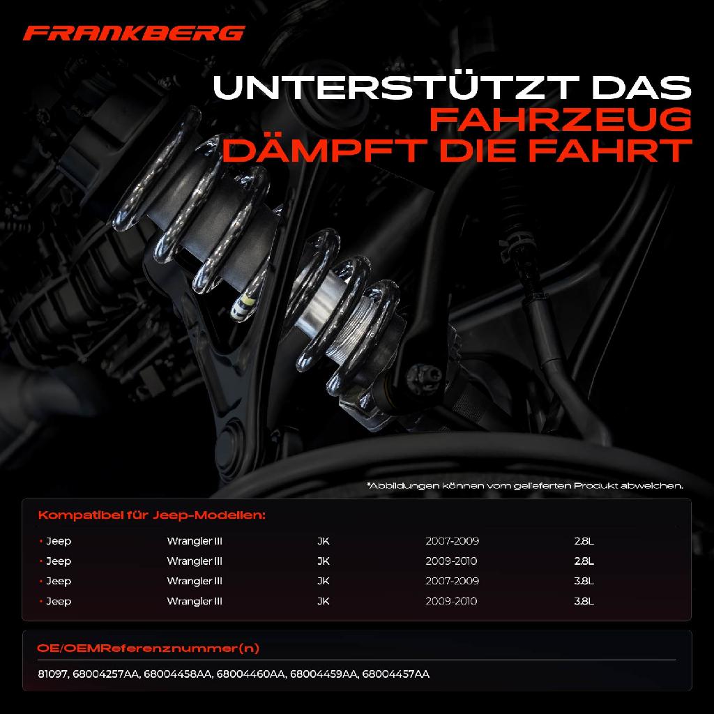 2x Fahrwerksfeder Hinterachse für Jeep Wrangler III JK 2.8L 3.8L 2007-2010